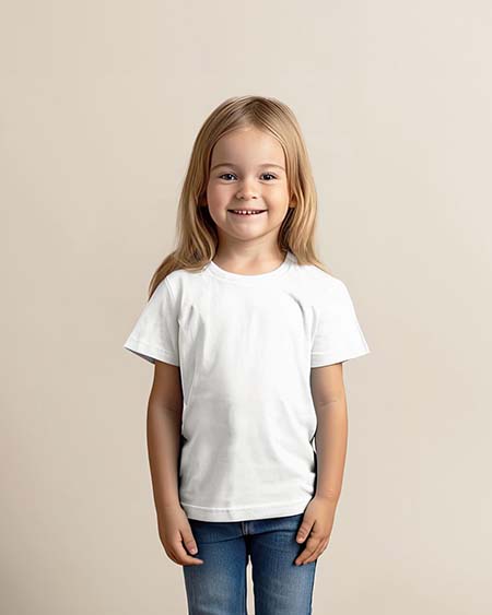 Tee-shirt col rond pour enfants